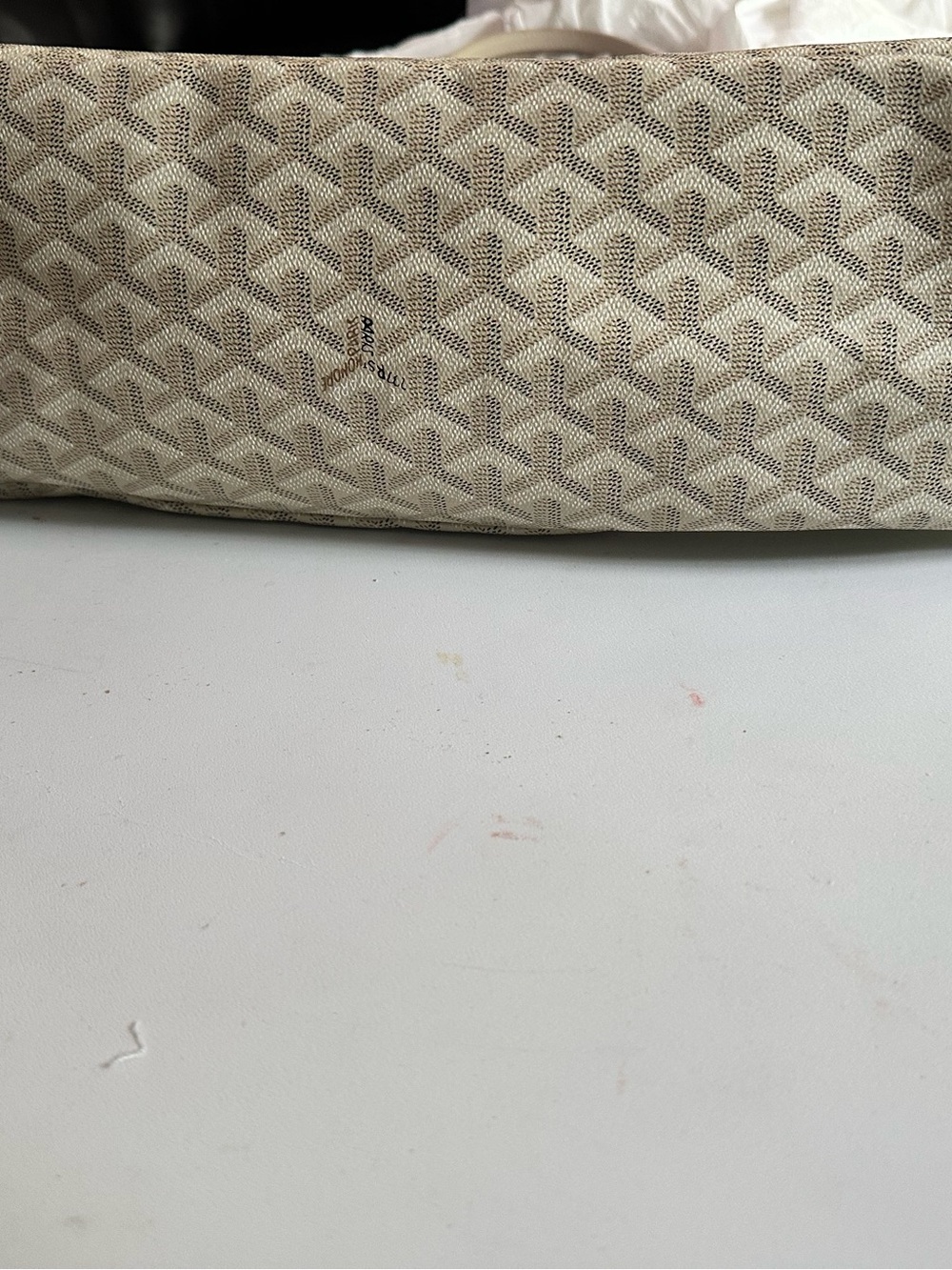 Goyard Cream and Beige St. Louis Tote with Matching Pouch - Picture 4 of 4